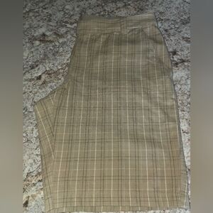 The North Face Women's Khaki Plaid Chino Shorts Size 14 NWT